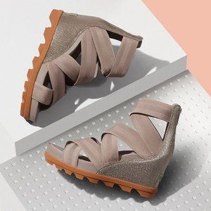 New SOREL Joanie Gladiator Strap Wedge Sandals 7